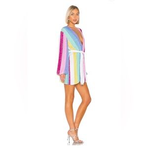 Gabrielle Robe in Unicorn Stripes retrofete xsmall